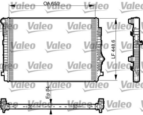 Radiator, engine cooling 735549 Valeo