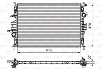 Radiator, engine cooling 735551 Valeo