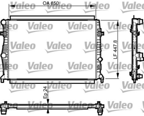 Radiator, engine cooling 735556 Valeo