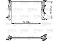 Radiator, engine cooling 735607 Valeo