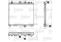 Radiator, engine cooling 735618 Valeo