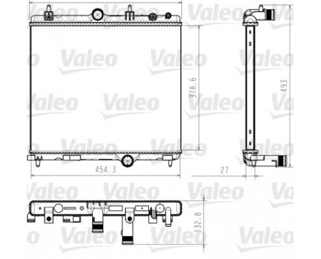 Radiator, engine cooling 735618 Valeo