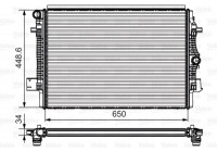 Radiator, engine cooling 735622 Valeo