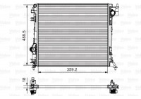 Radiator, engine cooling 735624 Valeo