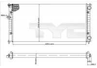 Radiator, engine cooling 737-0029 TYC