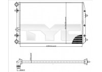 Radiator, engine cooling 737-0041 TYC