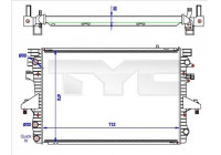 Radiator, engine cooling 737-0061-R TYC