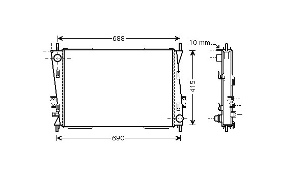 Radiator, engine cooling 77002037 International Radiators