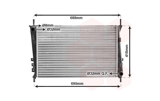 Radiator, engine cooling 77002037 International Radiators, Image 2