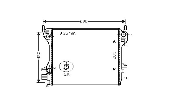 Radiator, engine cooling 77002040 International Radiators