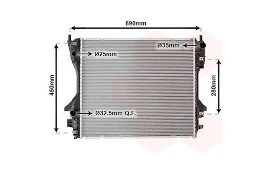 Radiator, engine cooling 77002040 International Radiators, Image 2