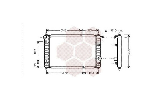 Radiator, engine cooling 81002008 International Radiators, Image 2