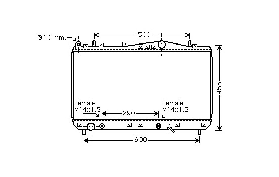 Radiator, engine cooling 81002053 International Radiators