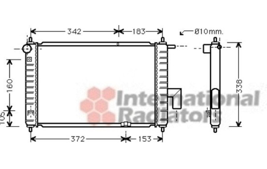 Radiator, engine cooling 81002072 International Radiators, Image 2