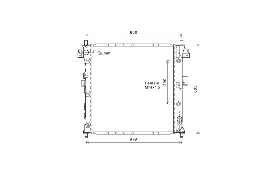 Radiator, engine cooling 81002105 International Radiators