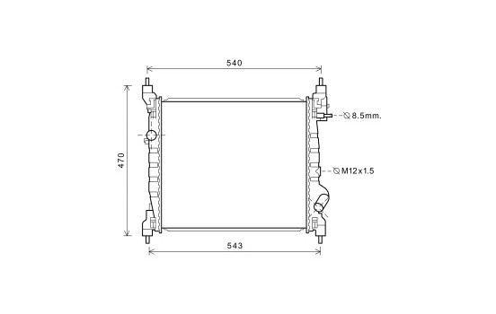 Radiator, engine cooling 81002141 International Radiators