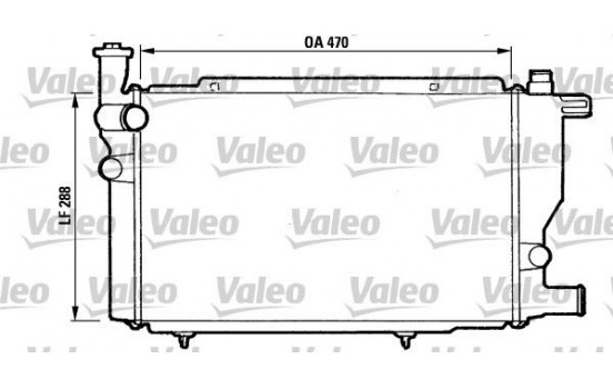 Radiator, engine cooling 810892 Valeo