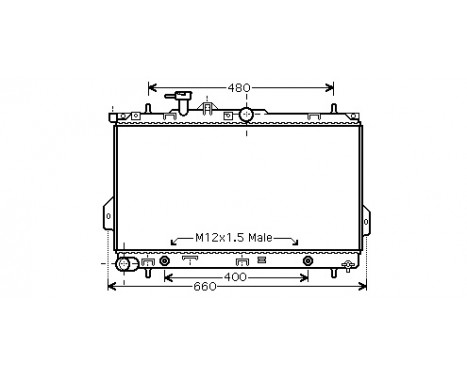 Radiator, engine cooling 82002096 International Radiators