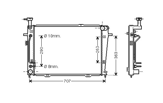 Radiator, engine cooling 82002130 International Radiators