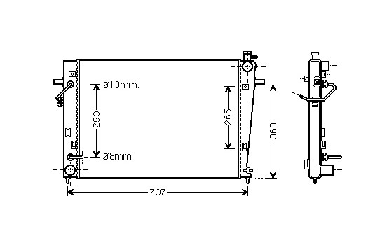 Radiator, engine cooling 82002247 International Radiators