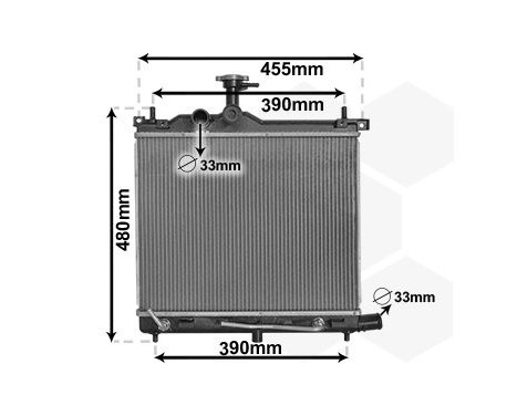 Radiator, engine cooling 82012704 International Radiators