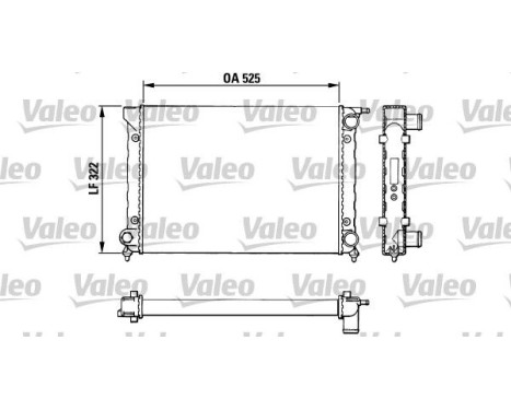 Radiator, engine cooling 883727 Valeo