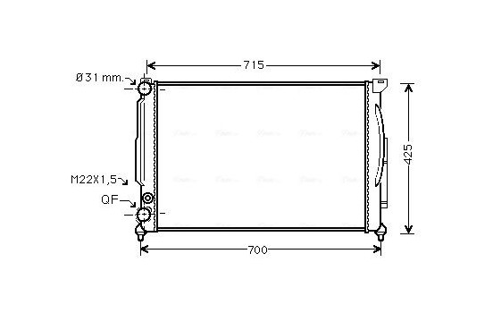 Radiator, engine cooling AI2108 Ava Quality Cooling