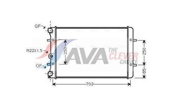 Radiator, engine cooling AI2155 Ava Quality Cooling