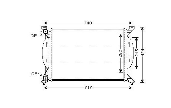 Radiator, engine cooling AI2201 Ava Quality Cooling