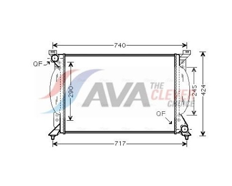 Radiator, engine cooling AI2203 Ava Quality Cooling