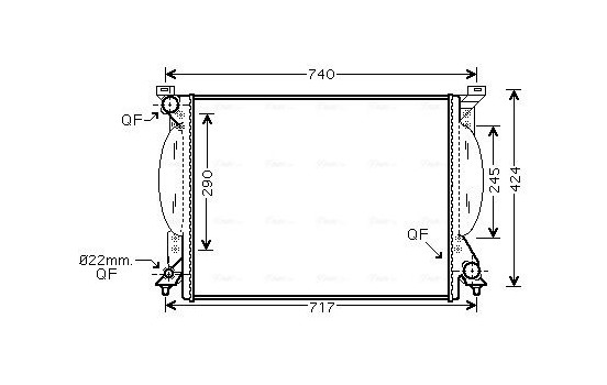 Radiator, engine cooling AI2204 Ava Quality Cooling