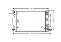 Radiator, engine cooling AI2207 Ava Quality Cooling