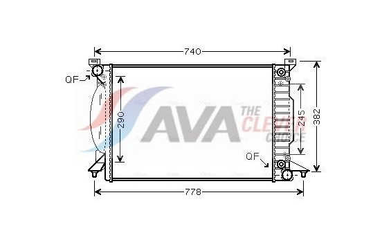 Radiator, engine cooling AI2207 Ava Quality Cooling