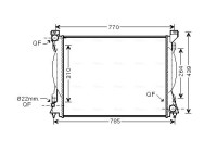Radiator, engine cooling AI2230 Ava Quality Cooling