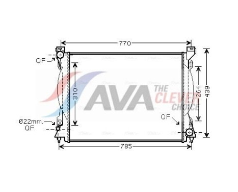 Radiator, engine cooling AI2230 Ava Quality Cooling