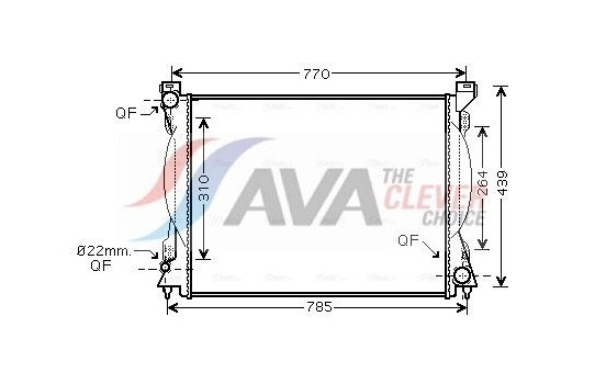Radiator, engine cooling AI2230 Ava Quality Cooling