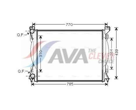 Radiator, engine cooling AI2233 Ava Quality Cooling