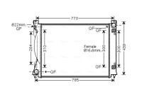 Radiator, engine cooling AI2236 Ava Quality Cooling