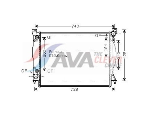 Radiator, engine cooling AI2246 Ava Quality Cooling