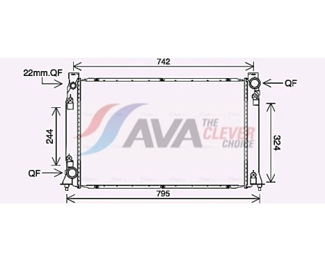 Radiator, engine cooling AI2407 Ava Quality Cooling