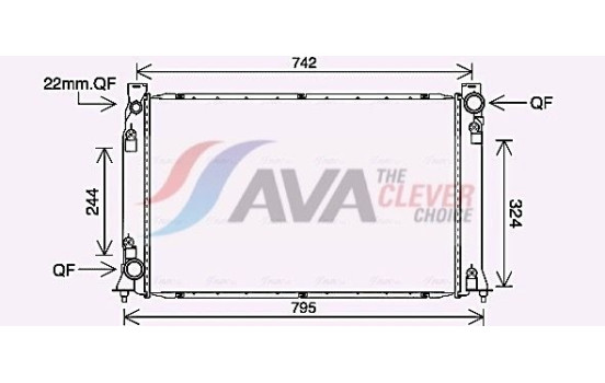Radiator, engine cooling AI2407 Ava Quality Cooling