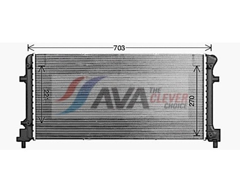 Radiator, engine cooling Ai2450 Ava Quality Cooling