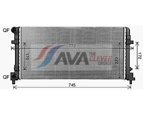 Radiator, engine cooling Ai2450 Ava Quality Cooling, Image 2