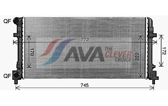 Radiator, engine cooling Ai2450 Ava Quality Cooling, Image 2