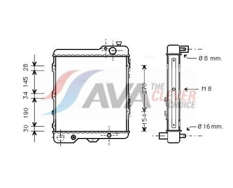 Radiator, engine cooling AIA2038 Ava Quality Cooling