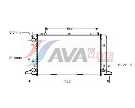 Radiator, engine cooling AIA2047 Ava Quality Cooling