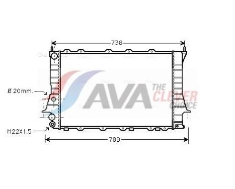 Radiator, engine cooling AIA2077 Ava Quality Cooling