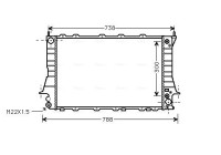 Radiator, engine cooling AIA2084 Ava Quality Cooling