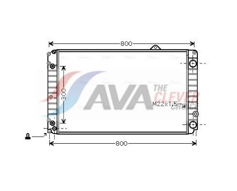 Radiator, engine cooling AIA2099 Ava Quality Cooling