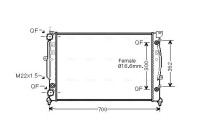 Radiator, engine cooling AIA2122 Ava Quality Cooling